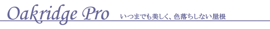 いつまでも美しく、色落ちしない屋根 オークリッジプロ